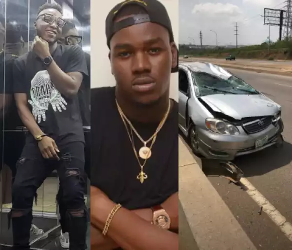 Two Nigerian DJs Kaywise And SPAXX Survive Ghastly Accident In Abuja (Photos)
